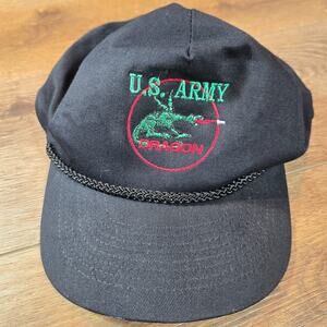 Vintage US Army Dragon Company Hat Snapback Infantry Regiment Military Cap OS